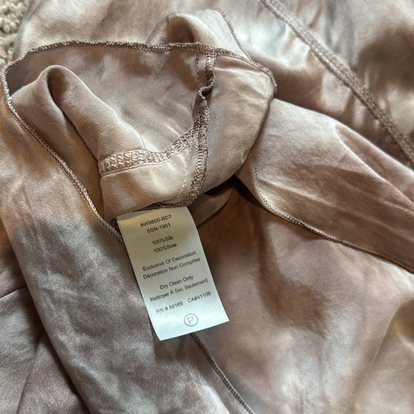 ATM Anthony Thomas Melillo Lavender Mushroom Tie Dye Silk Pull On Skirt - Picture 4 of 4